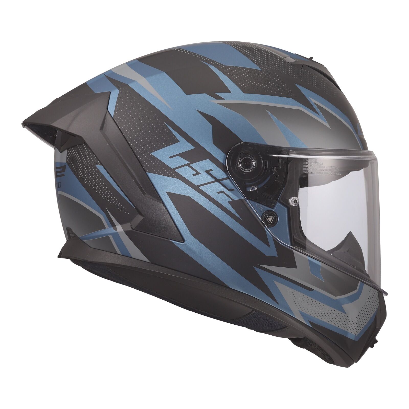 LS2 FF820 Rapid III Xtrem Helmet Ð Black / Blue / Petrol (2XL)