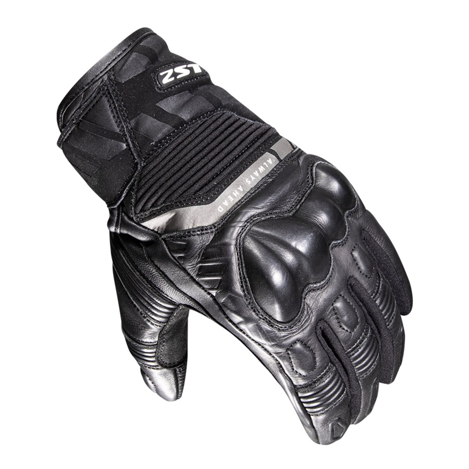 LS2 Octane Men's Waterproof Leather Gloves - Black (L)