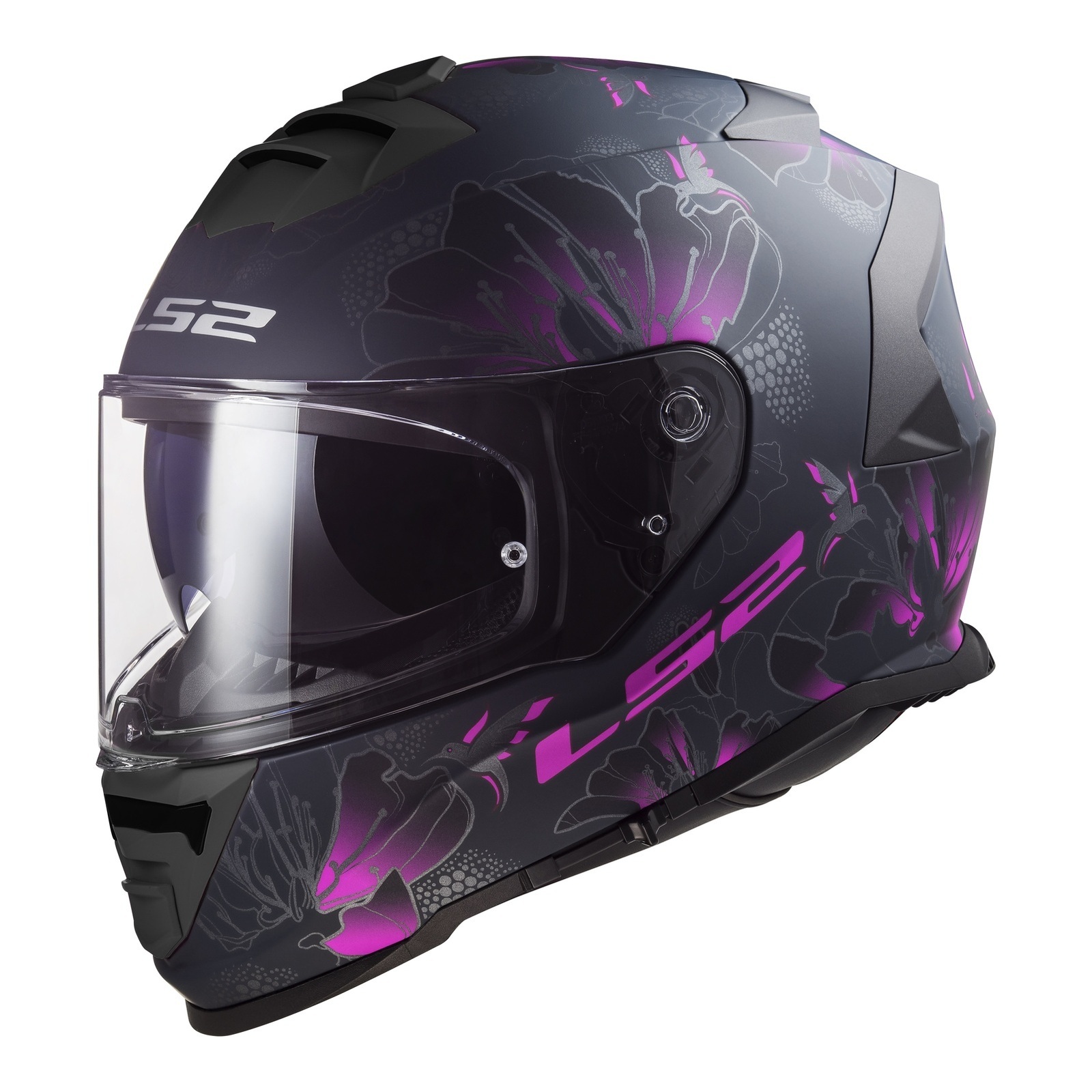 LS2 FF800 Storm II (XS) Burst - Matte Black / Pink 06