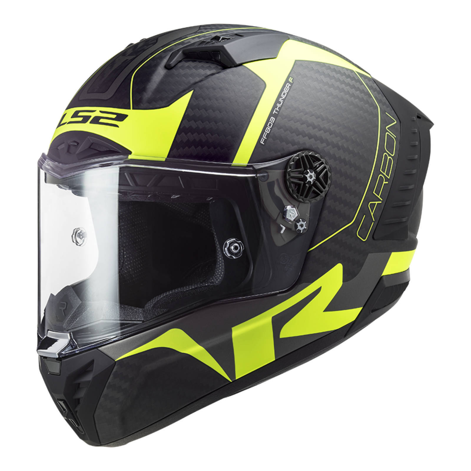 LS2 FF805C Thunder Carbon RC1 6K (2XL) - Matte Carbon / Hi-Vis Yellow