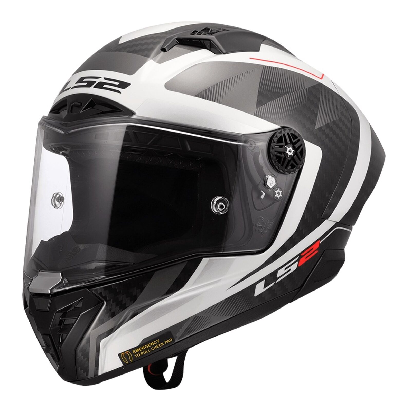 LS2 FF805 Thunder GP Aero Raute Helmet (S) - White / Grey