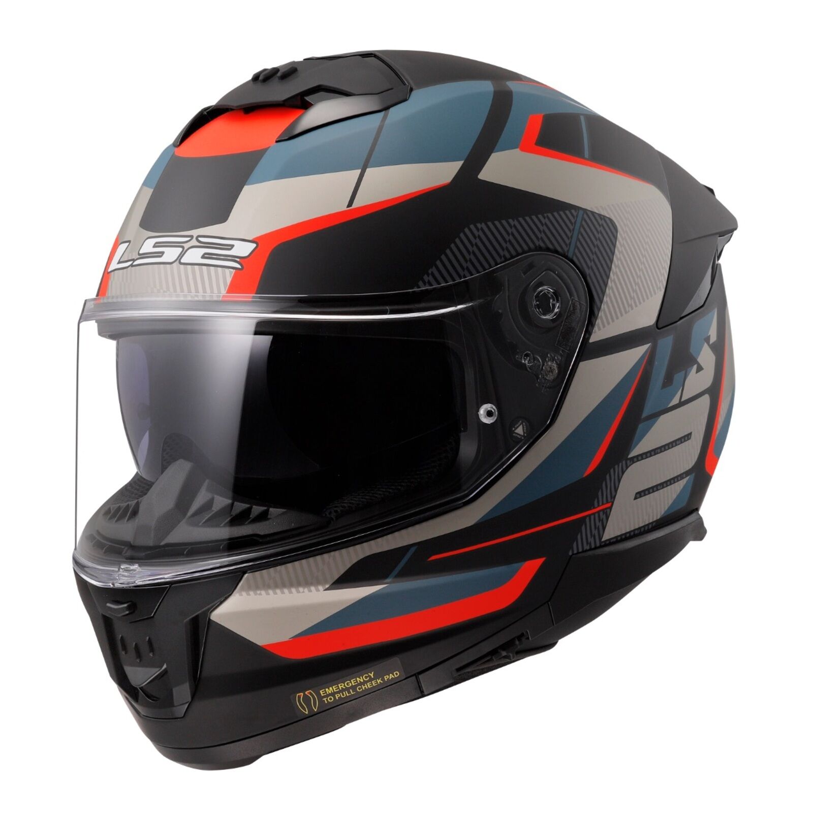 LS2 FF808 Stream II Road Helmet - Matte Black / Blue (S) 06
