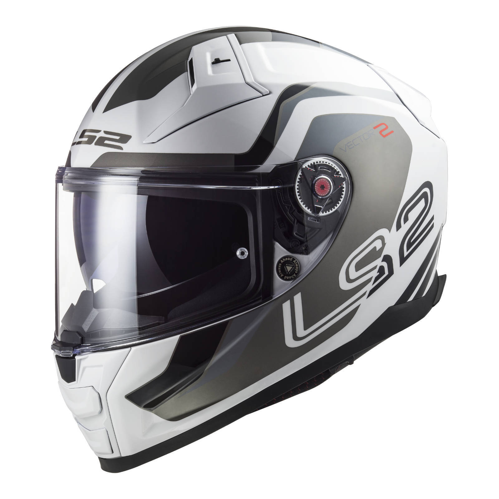 LS2 FF811 Vector II Metric Helmet - White / Titanium / Silver