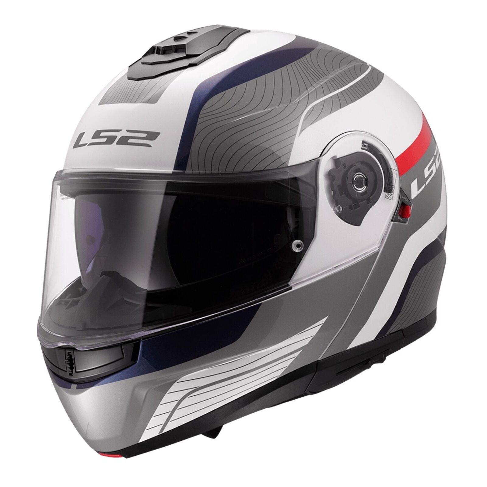 LS2 FF908 Strobe II Monza Helmet - White / Blue / Red (M)