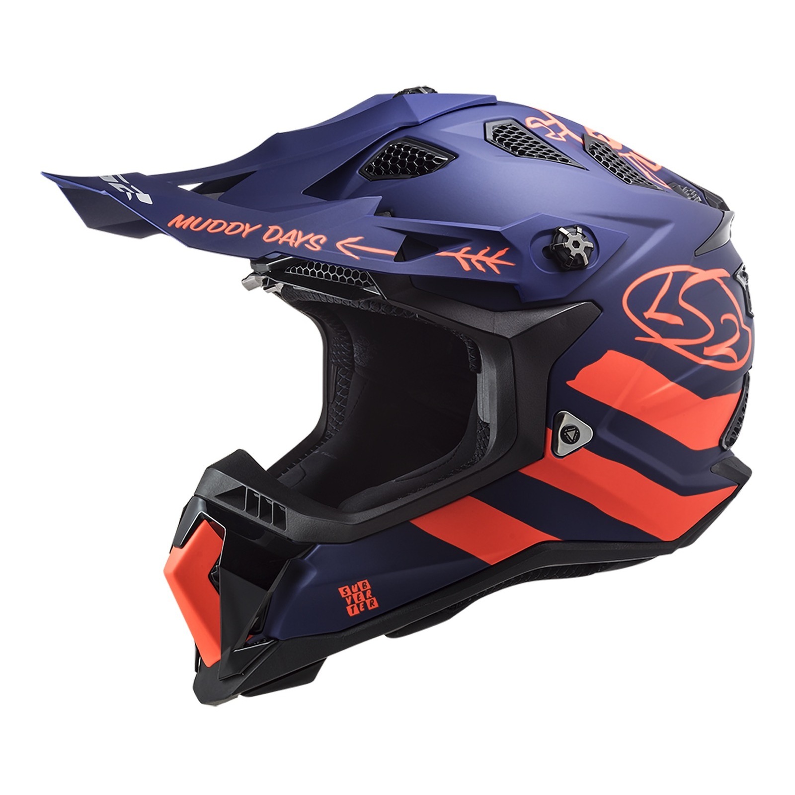LS2 MX700 Subverter Evo (XL) Cargo - Matte Blue / Fluo Orange