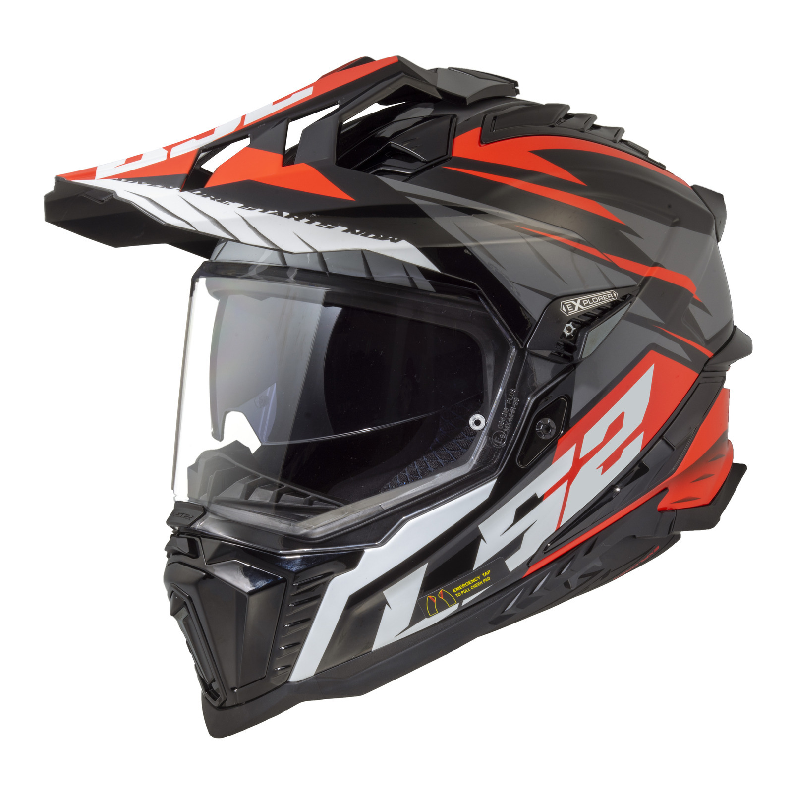 LS2 MX701 Explorer (XS) Spire - Black / Titanium / Red 06