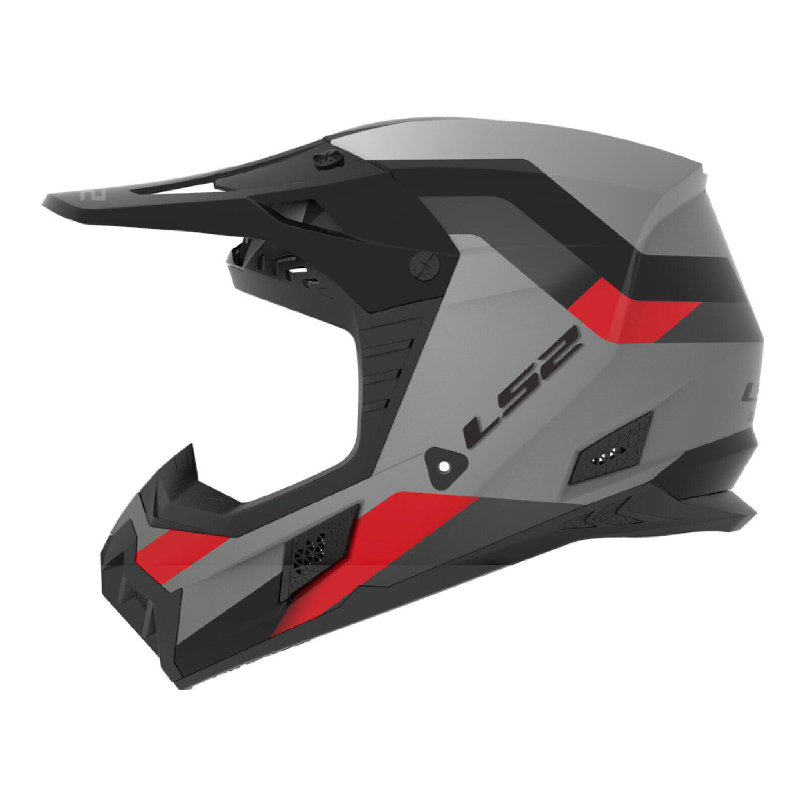 LS2 MX706 COZ Frontier II Helmet - Red / Black / Titanium (XS)