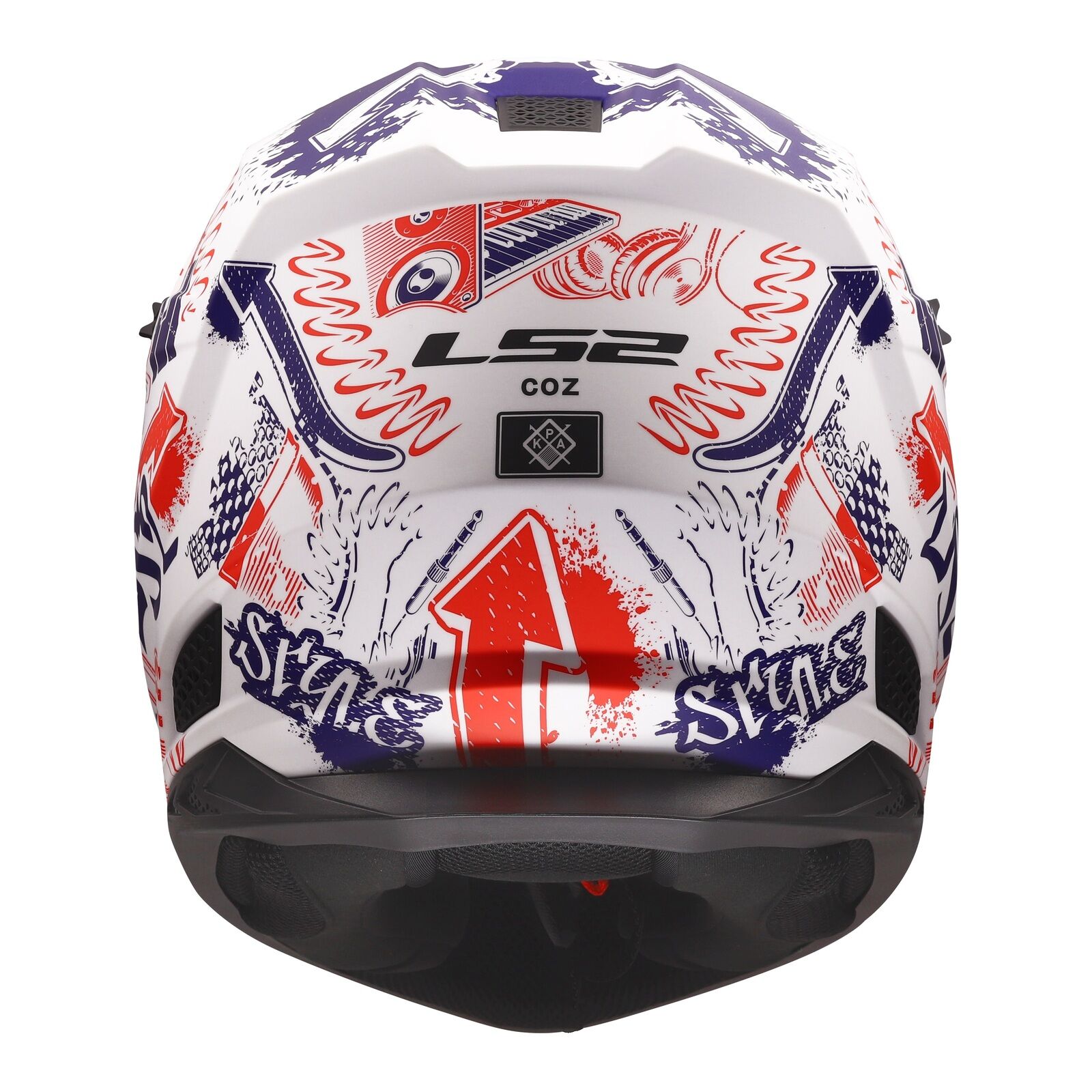 LS2 MX706J COZ Fantasy Junior Helmet - Matte White / Red / Blue 06 (L)