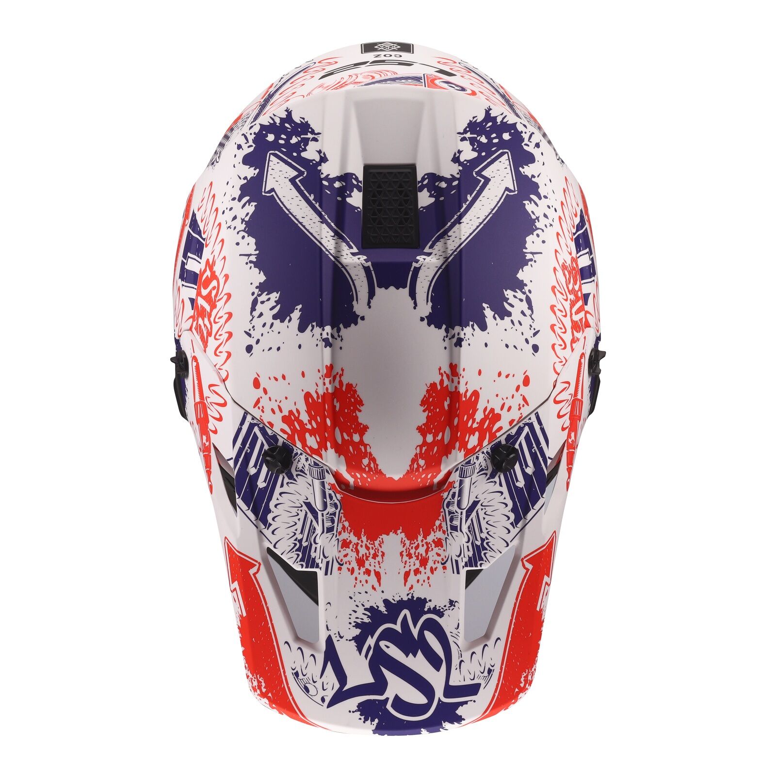 LS2 MX706J COZ Fantasy Junior Helmet - Matte White / Red / Blue 06 (M)