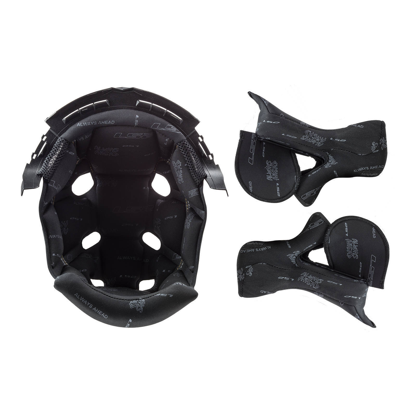 LS2 MX470 Subverter Liner/Cheek Pad Set - Black (S)