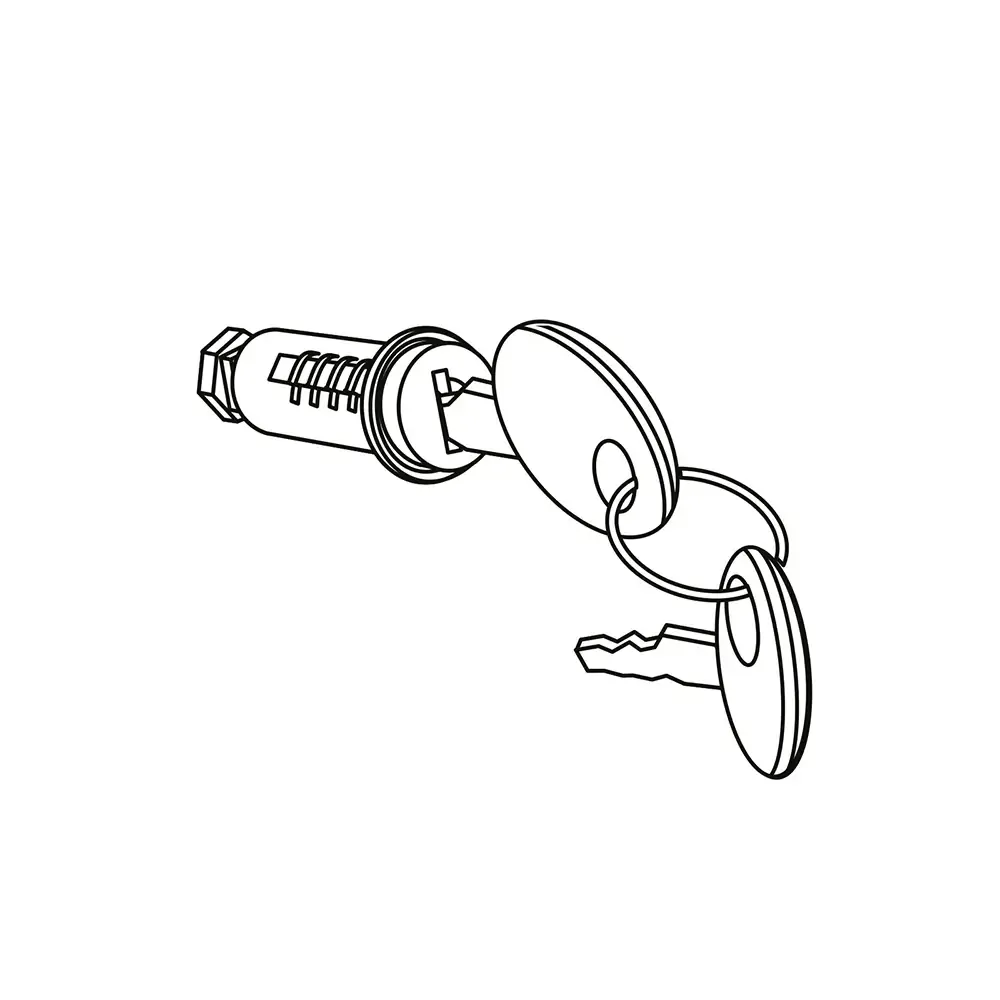 SHAD 201896R - CYLINDER/KEYS suit SH48/58X/59X (RED KEY)