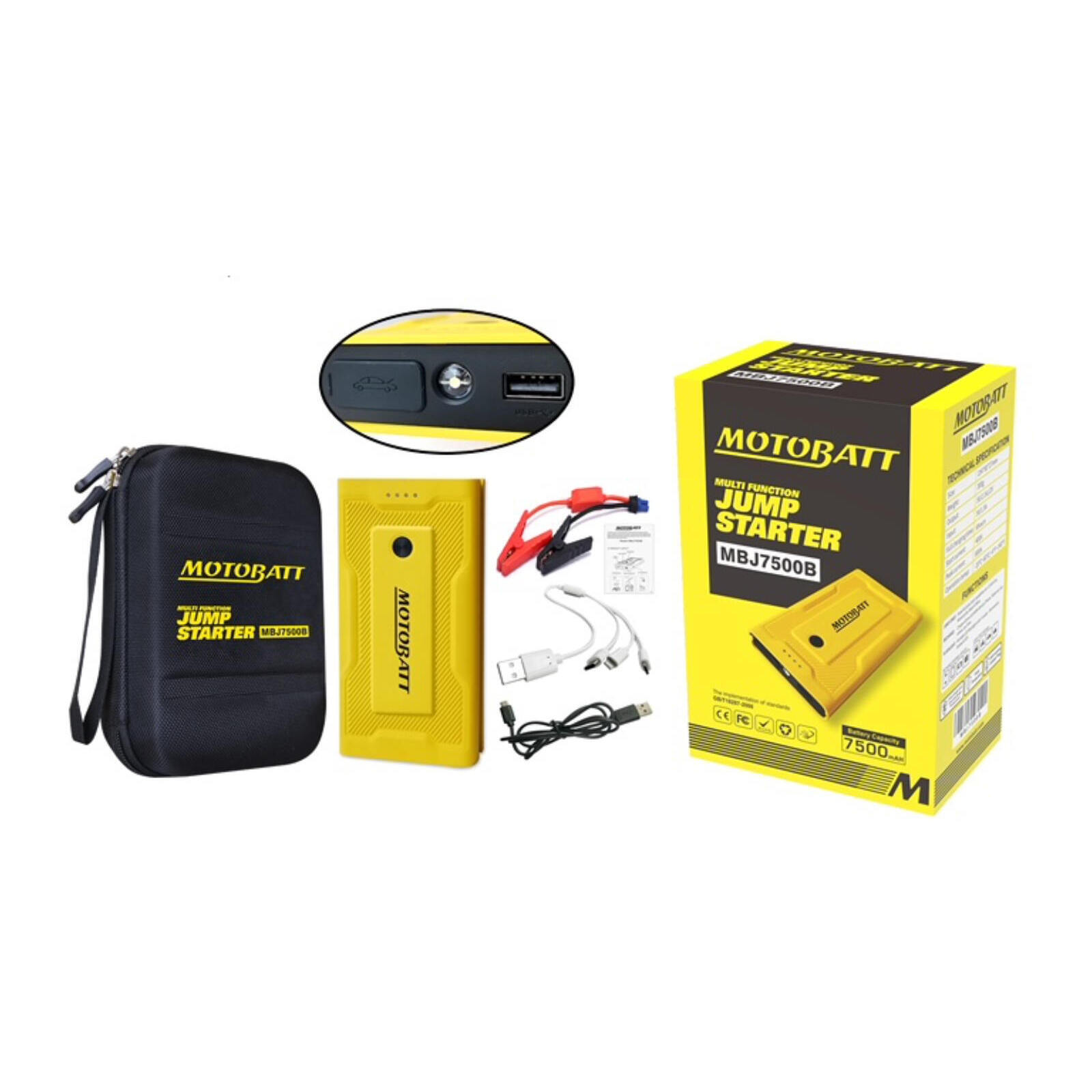 Motobatt Lithium Jump Starter 7500mAh & Phone Charger