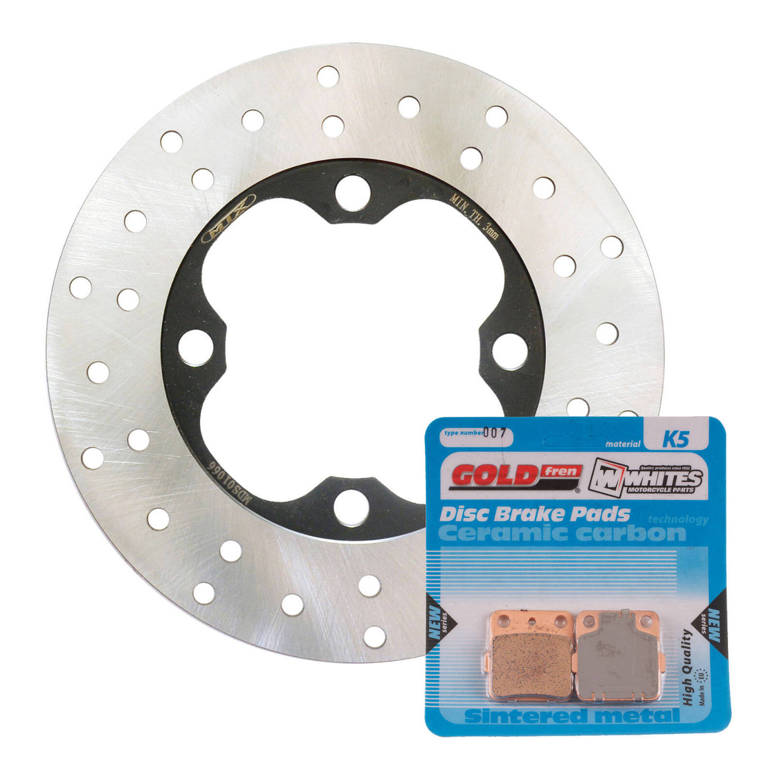 Brake Disc & Pad Front Kit - Honda TRX420TM '08-'13