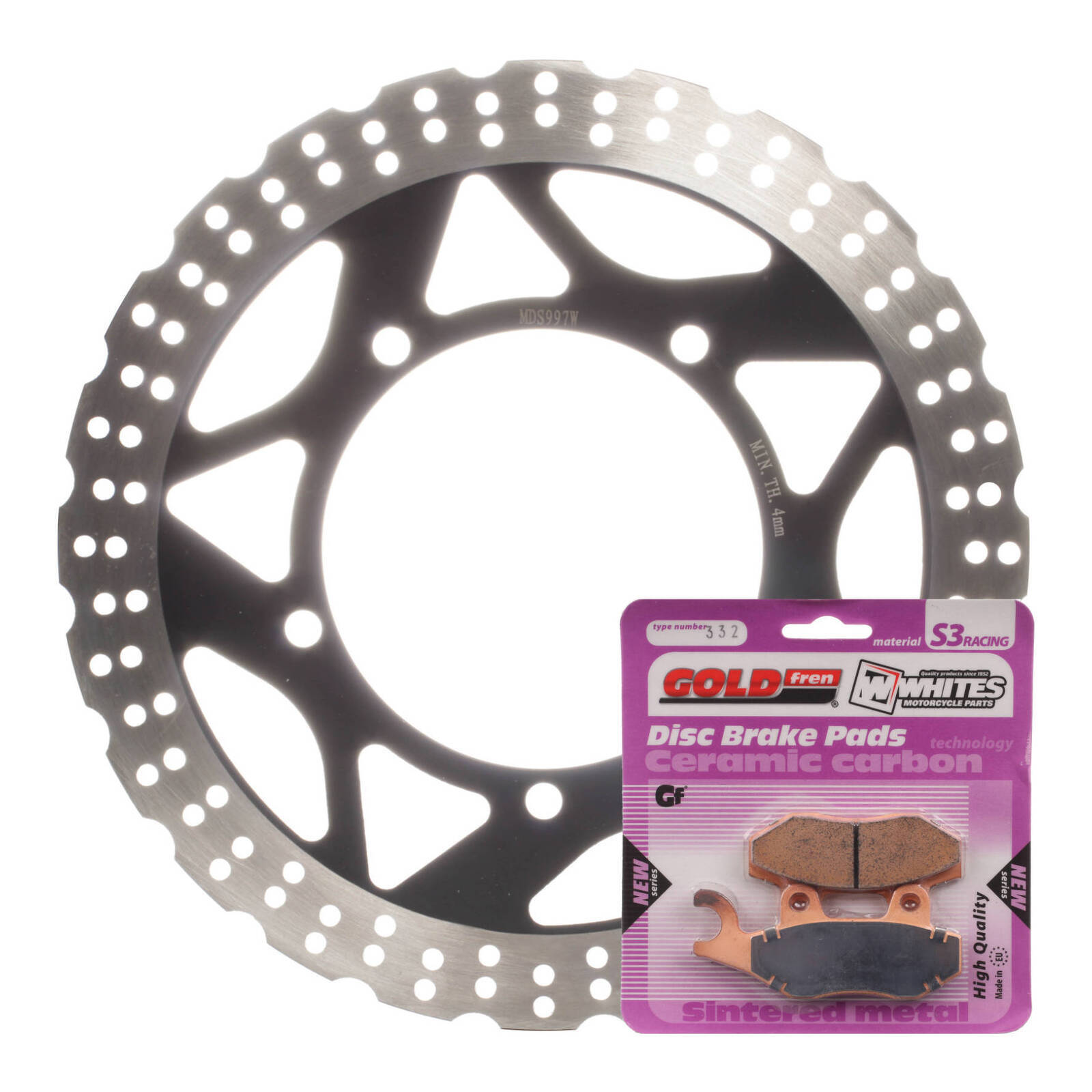 Brake Disc & Pad Front Kit - Kawasaki EX300 Ninja '13-'17 - Wave