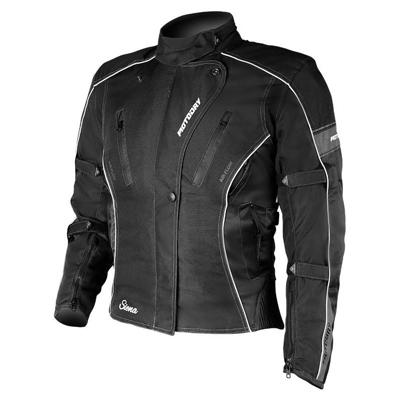 MOTODRY SIENA JACKET BLACK/WHITE LADIES 