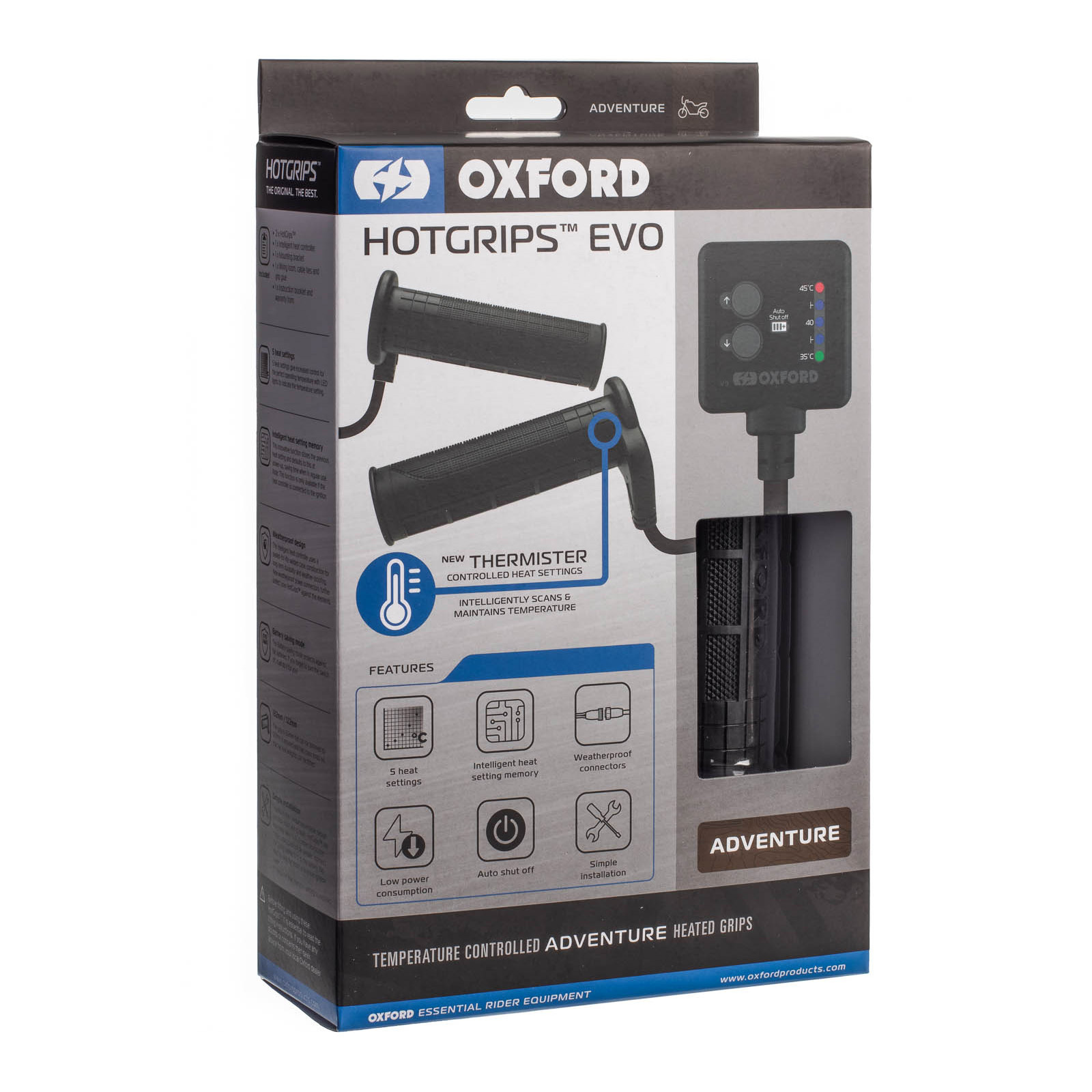 Oxford EVO HotGrips¨  Adventure - V9 Thermister Switch