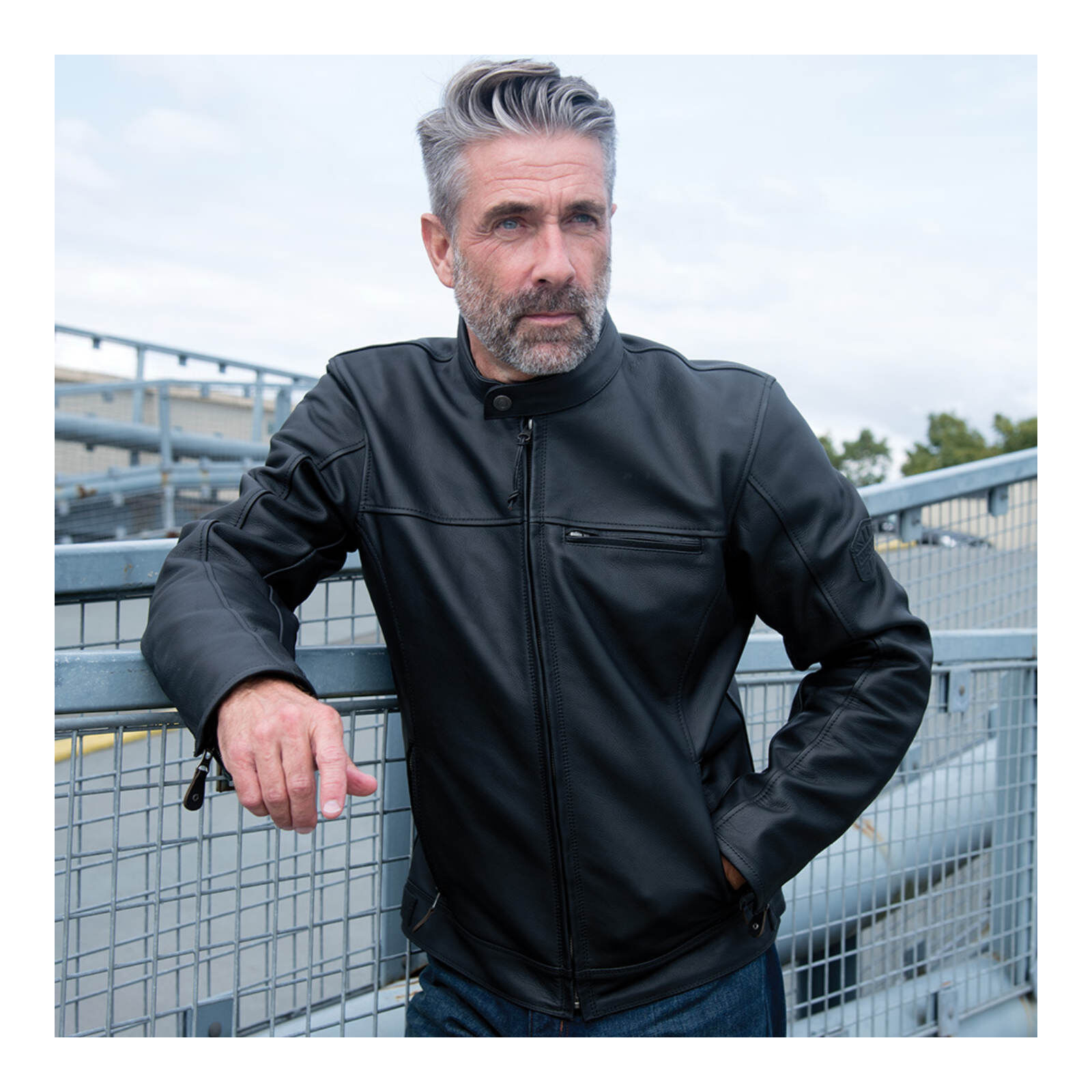 Oxford Walton Leather Jacket - Black (L)