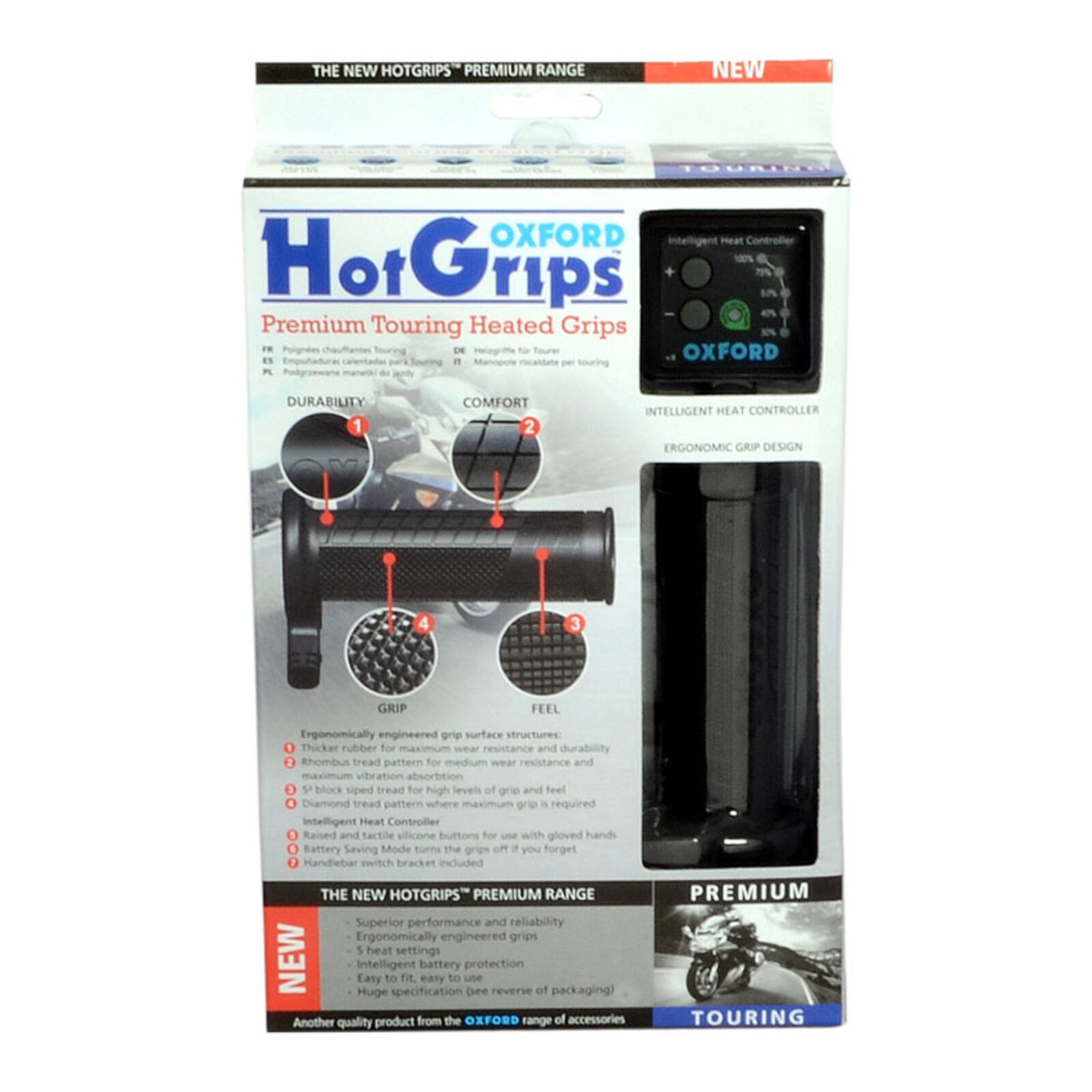 Oxford HotGrips¨  Premium Touring with V8 Switch