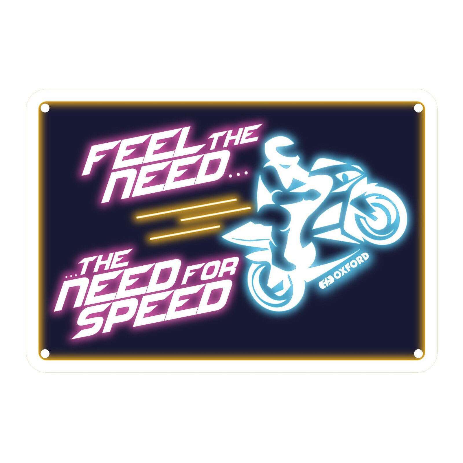 Oxford Garage Metal Sign: "Feel the Need É The Need for Speed"