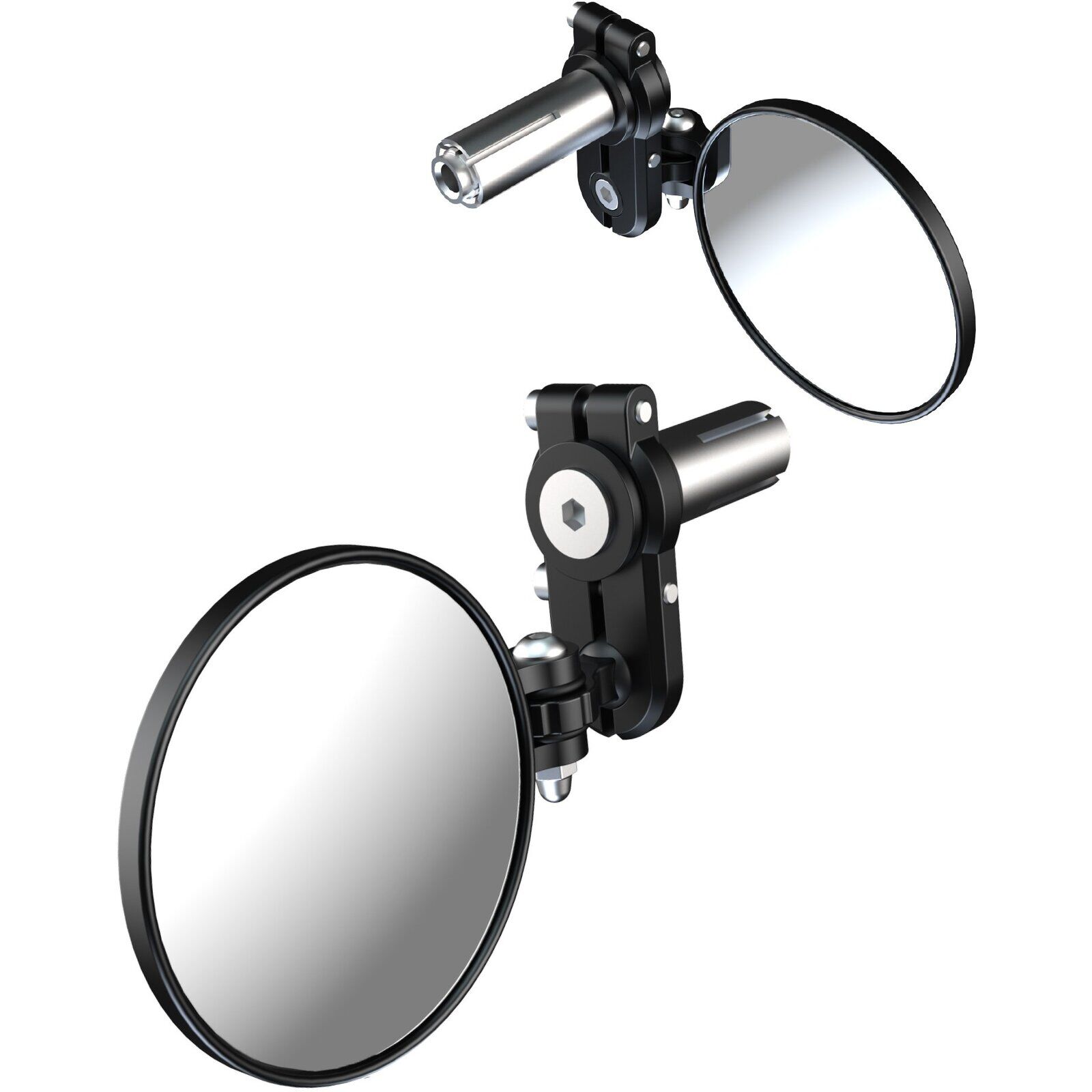 Oxford Fold Away Mirror Black 76mm Diameter