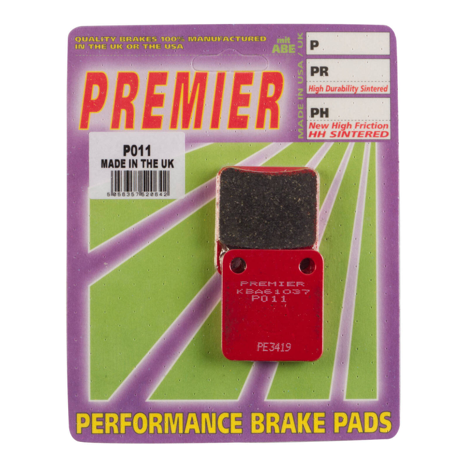 Premier Brake Pads - P Organic Standard