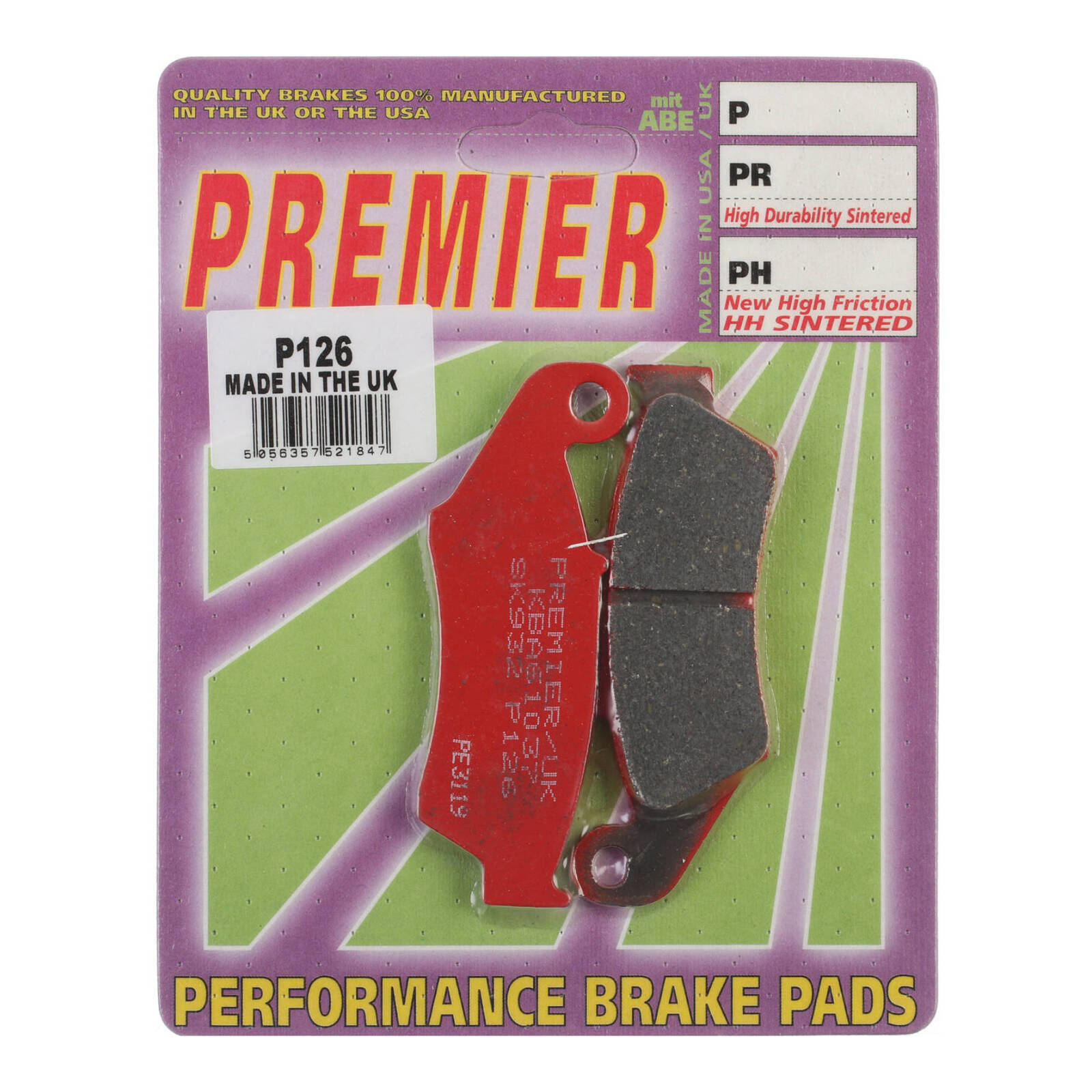 Premier Brake Pads - P Organic Standard