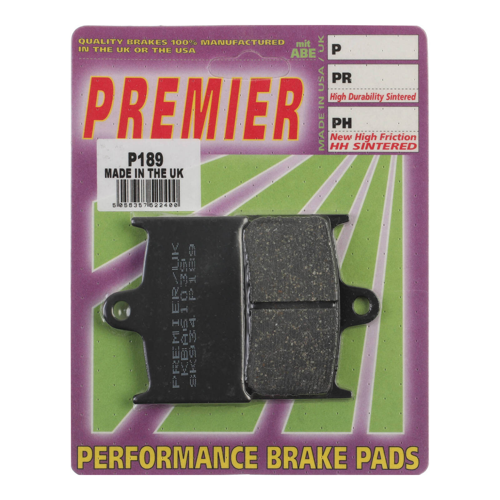 Premier Brake Pads - P Organic Standard