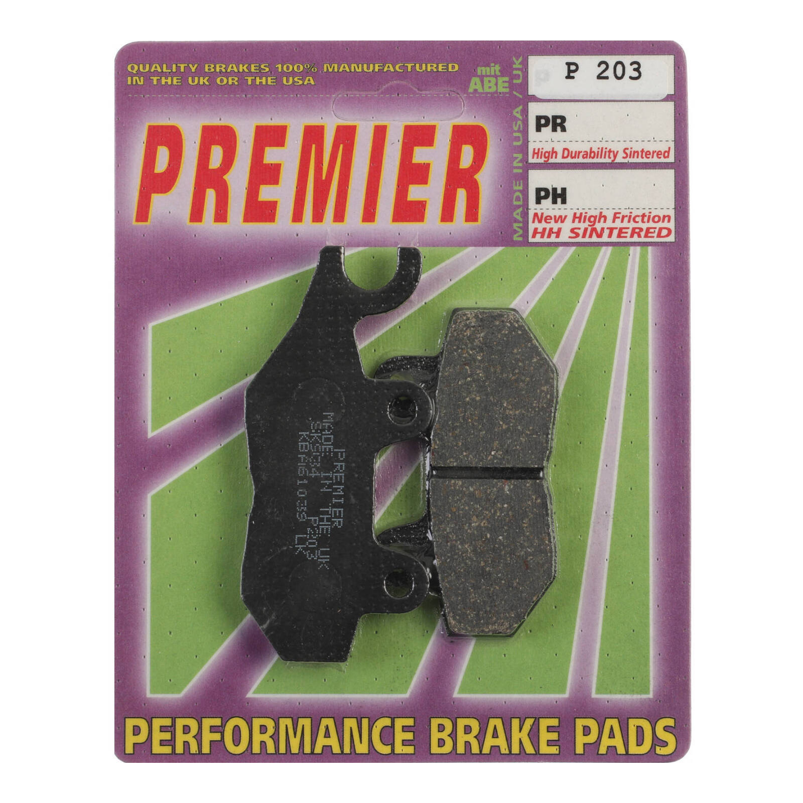 Premier Brake Pads - P Organic Standard