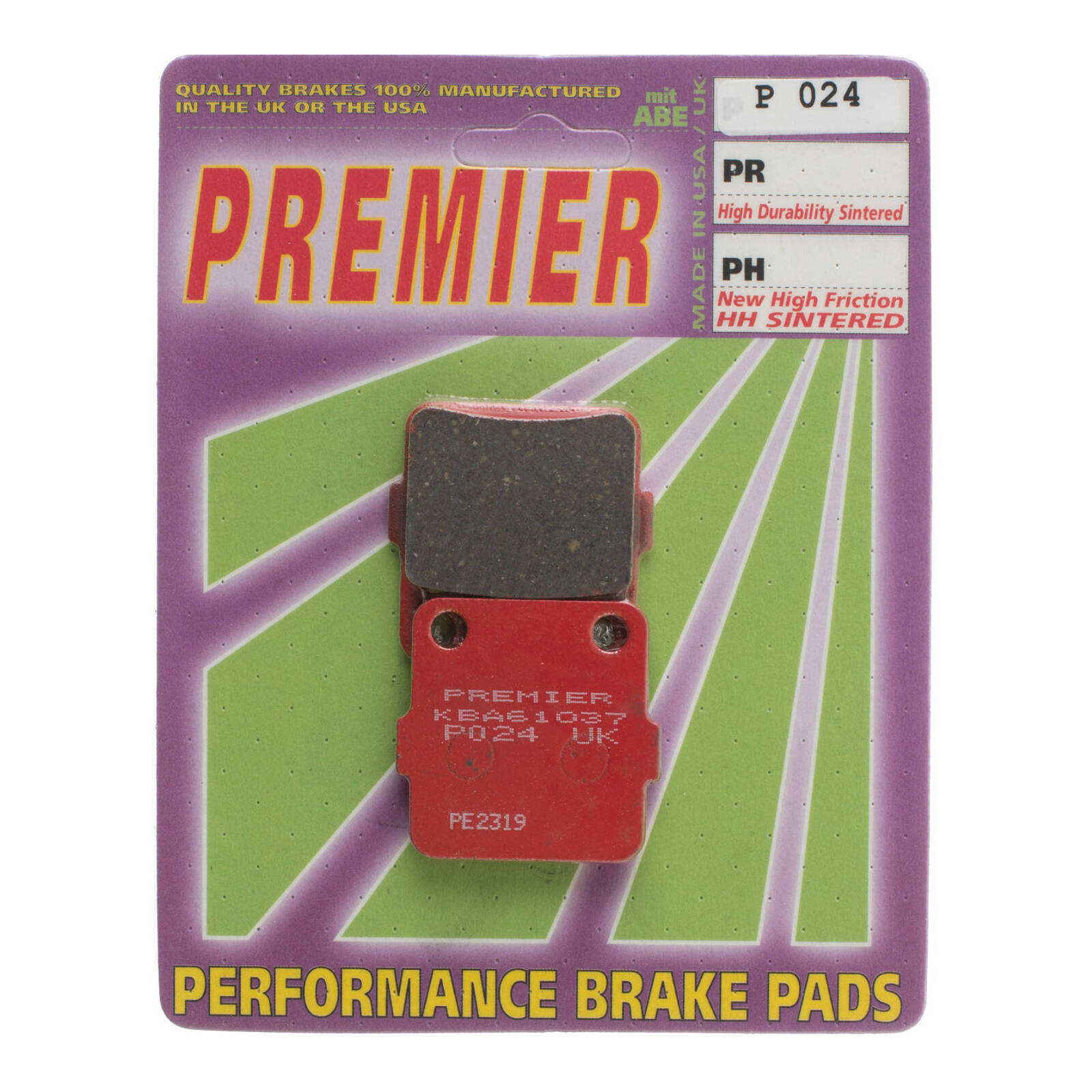 Premier Brake Pads - P Organic Standard