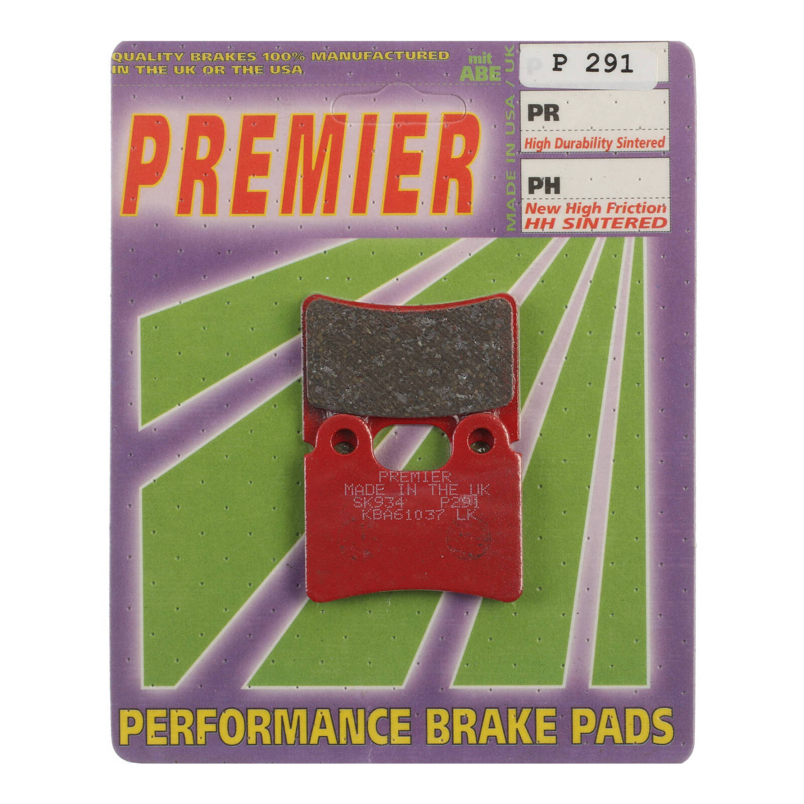 Premier Brake Pads - P Organic Standard