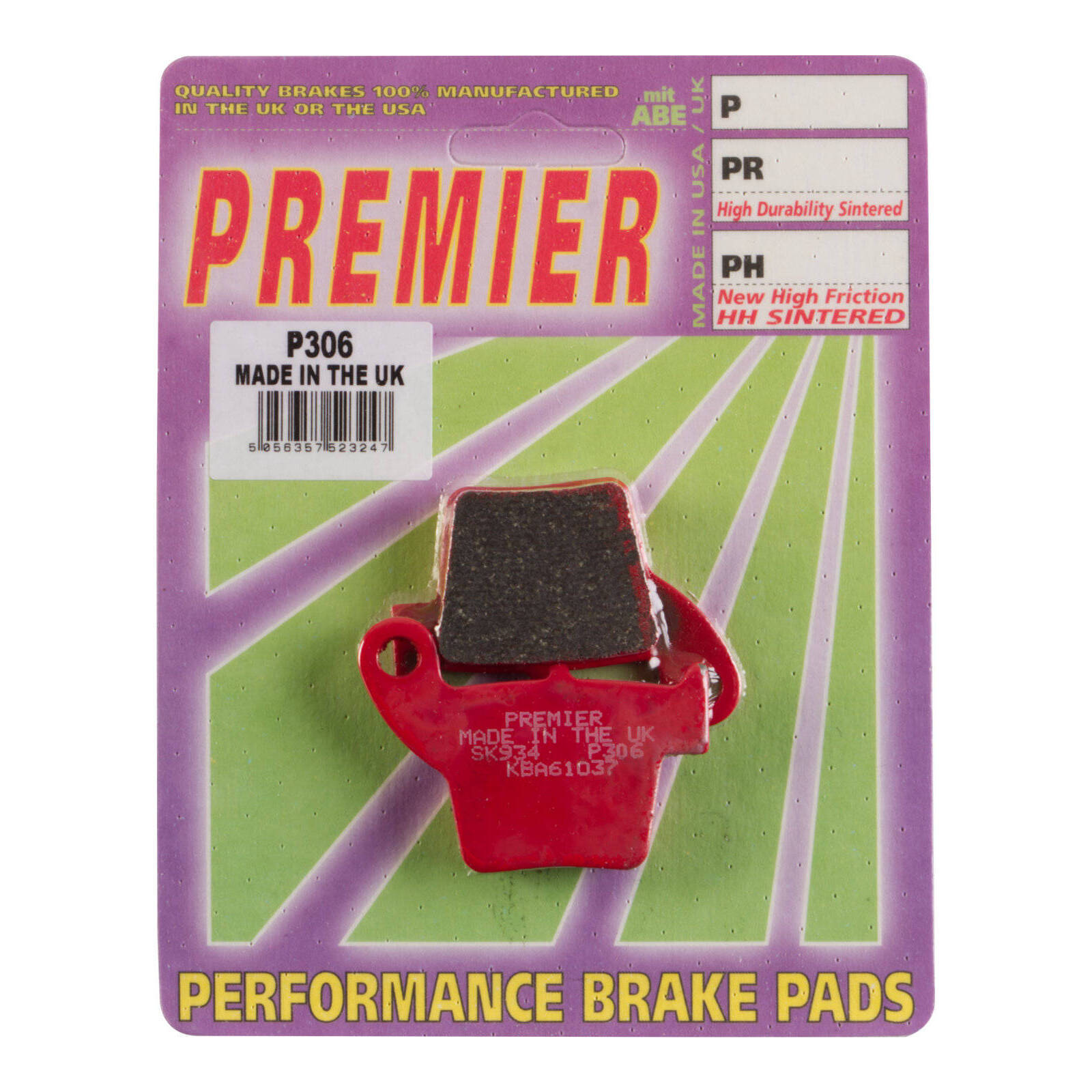 Premier Brake Pads - P Organic Standard