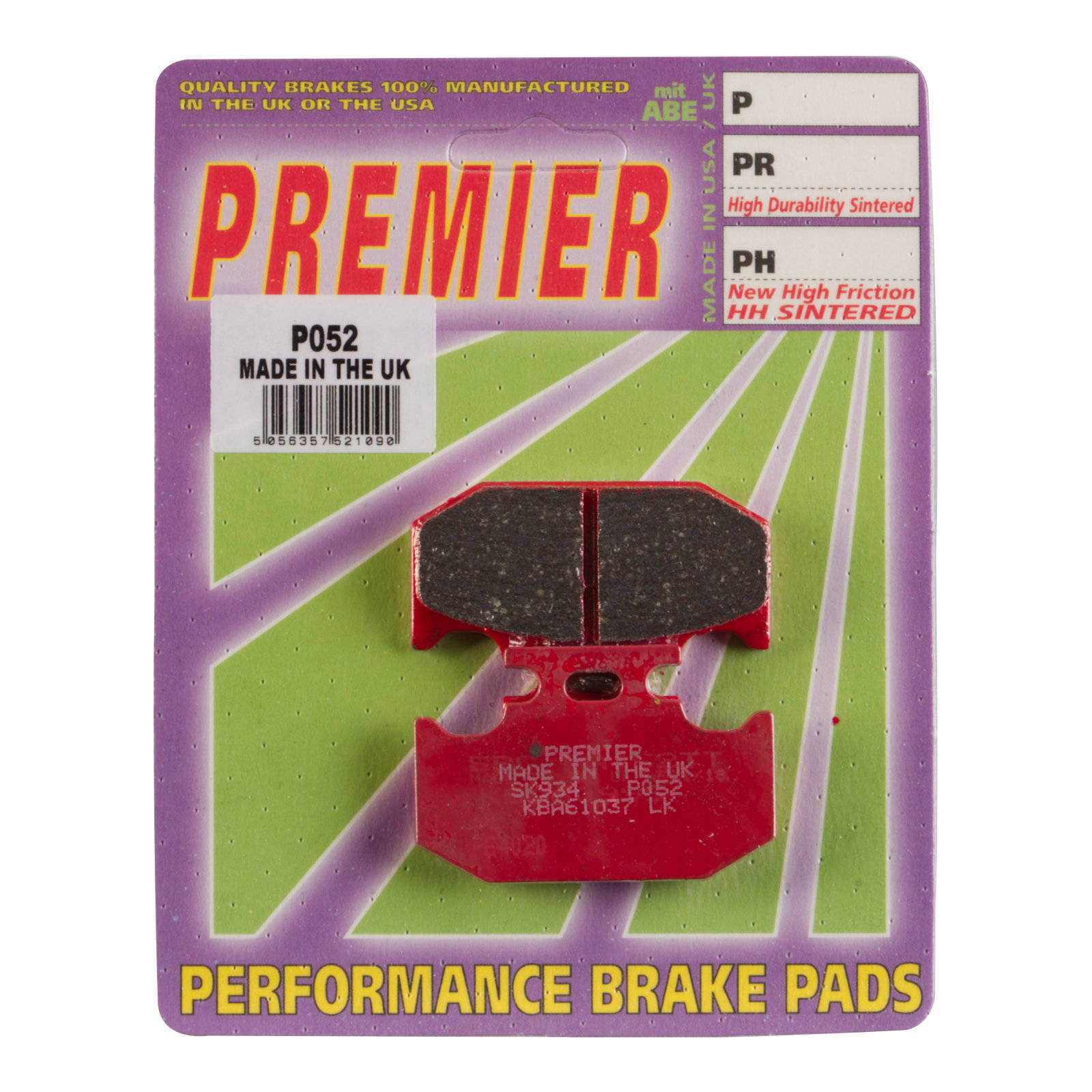 Premier Brake Pads - P Organic Standard