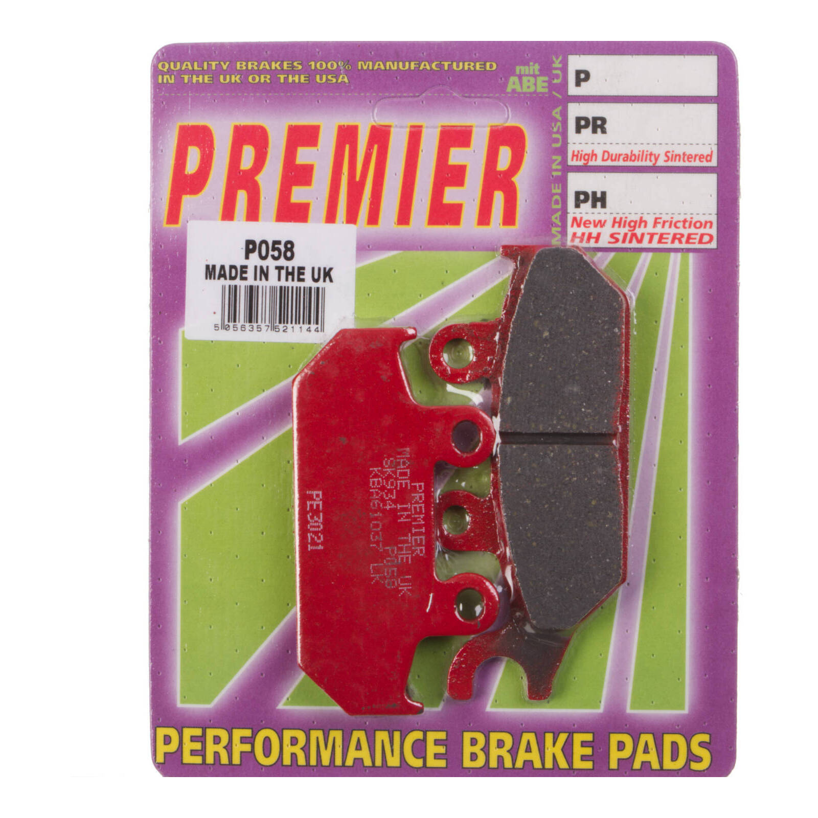 Premier Brake Pads - P Organic Standard