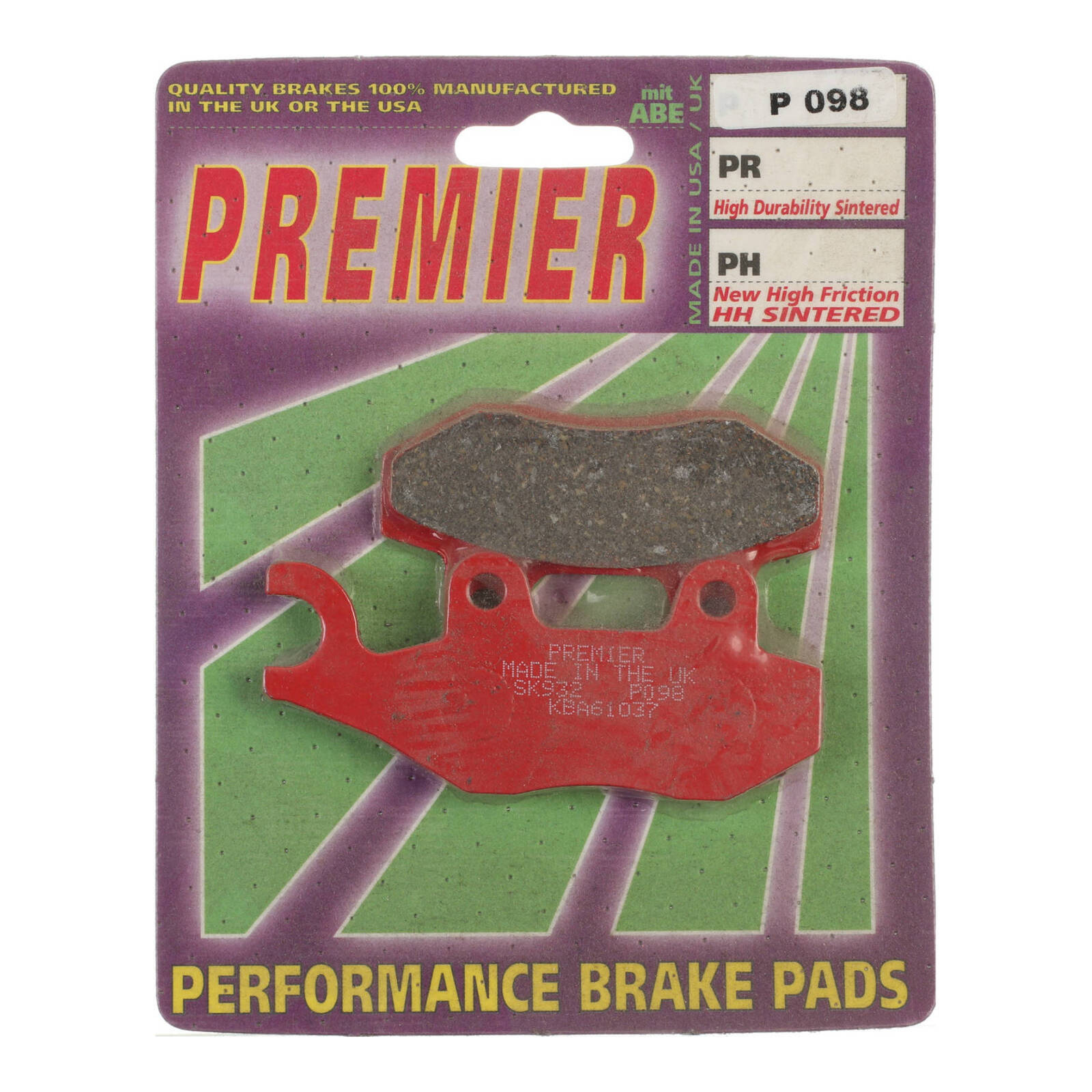 Premier Brake Pads - P Organic Standard