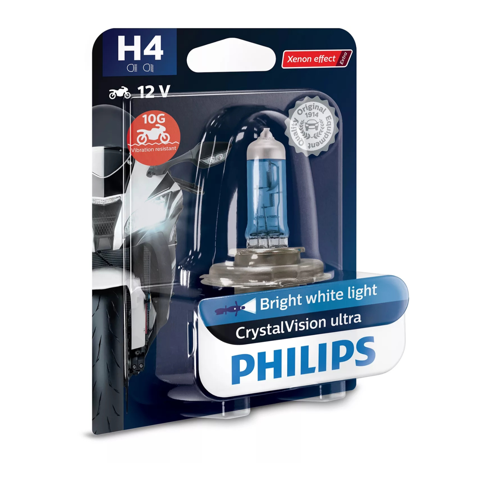 Philips Bulb H4 12342 CVU 12V 60/55W P43t-38 BW Crystal Vision