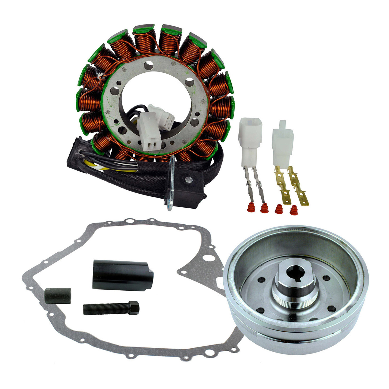 IMPROVED FLYWHEEL +PULLER +STATOR +GASKET SUZ LTF400 (RM2302