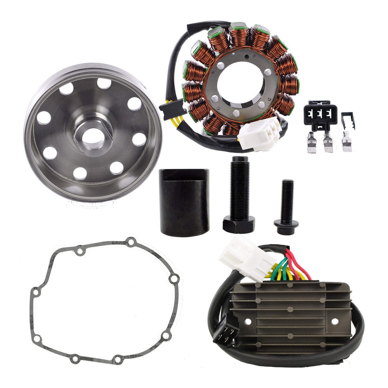 STATOR + KOKUSAN FLYWHEEL + REG + PULLER KIT (RMS900-103809)