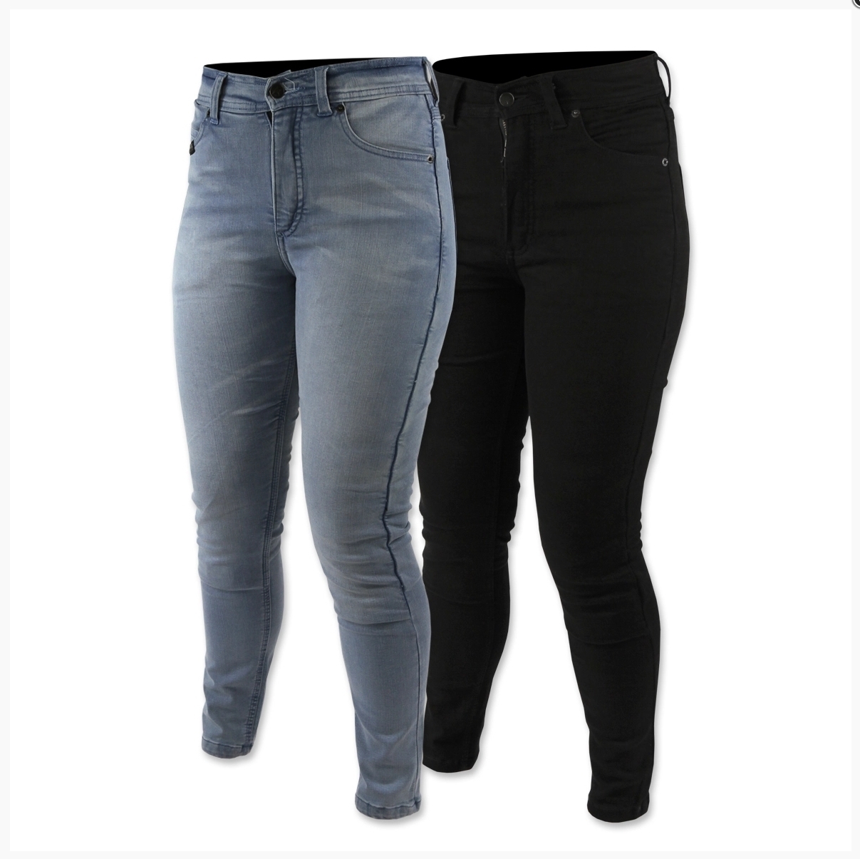 Shark Ladies Skinny Leg Protective Jeans [Blue - 4]