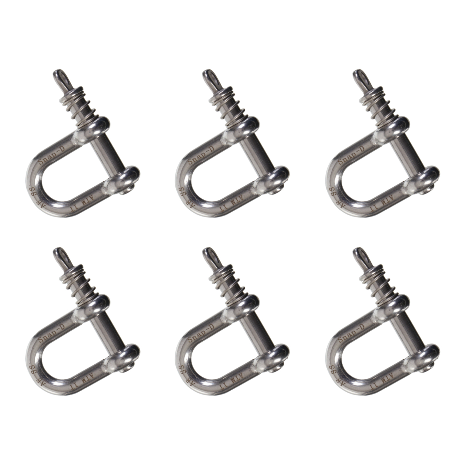 SNAP-D 8MM D SHACKLE - 6 PACK SPECIAL