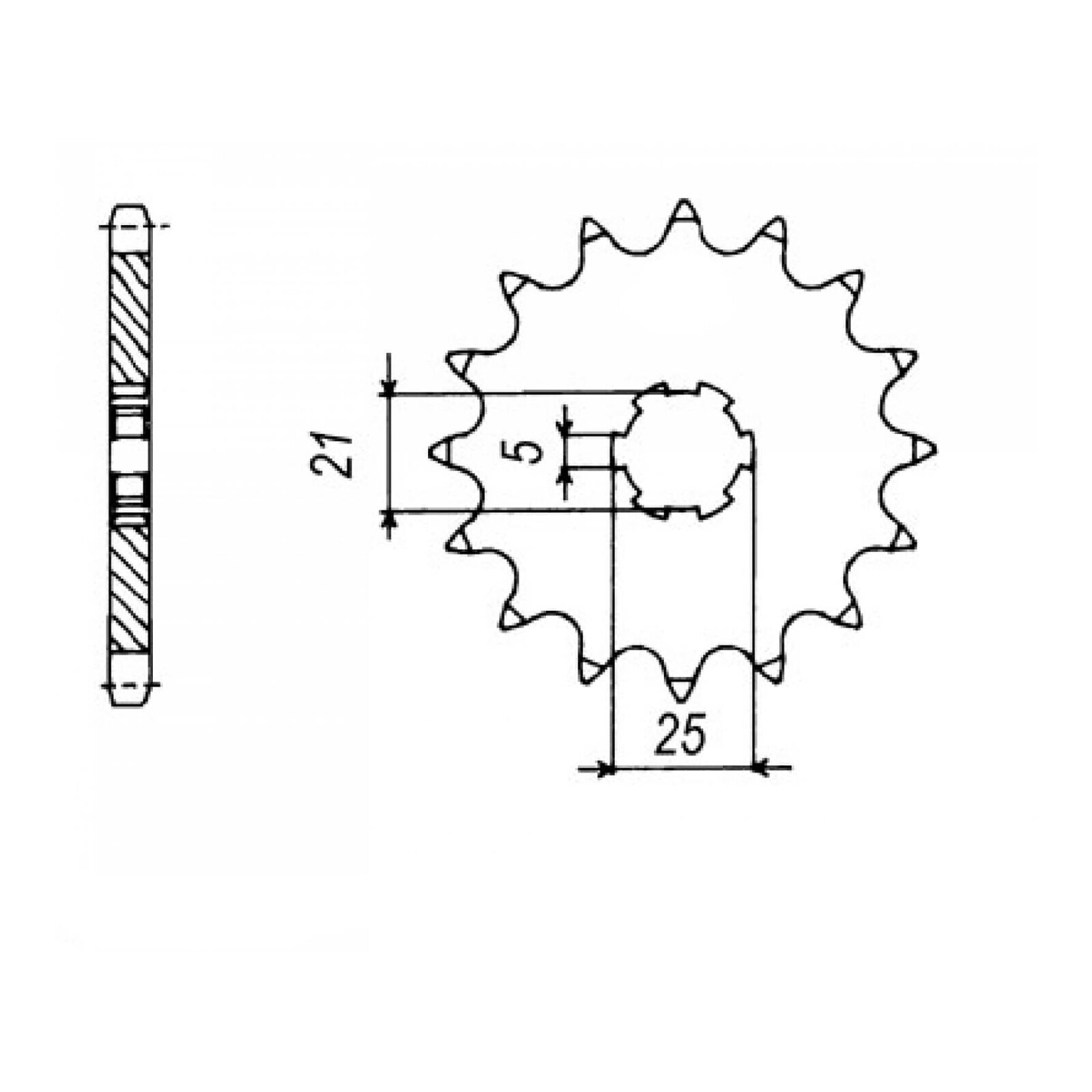 MTX 1467 Steel Front Sprocket #428 (13T) (10-074-13)