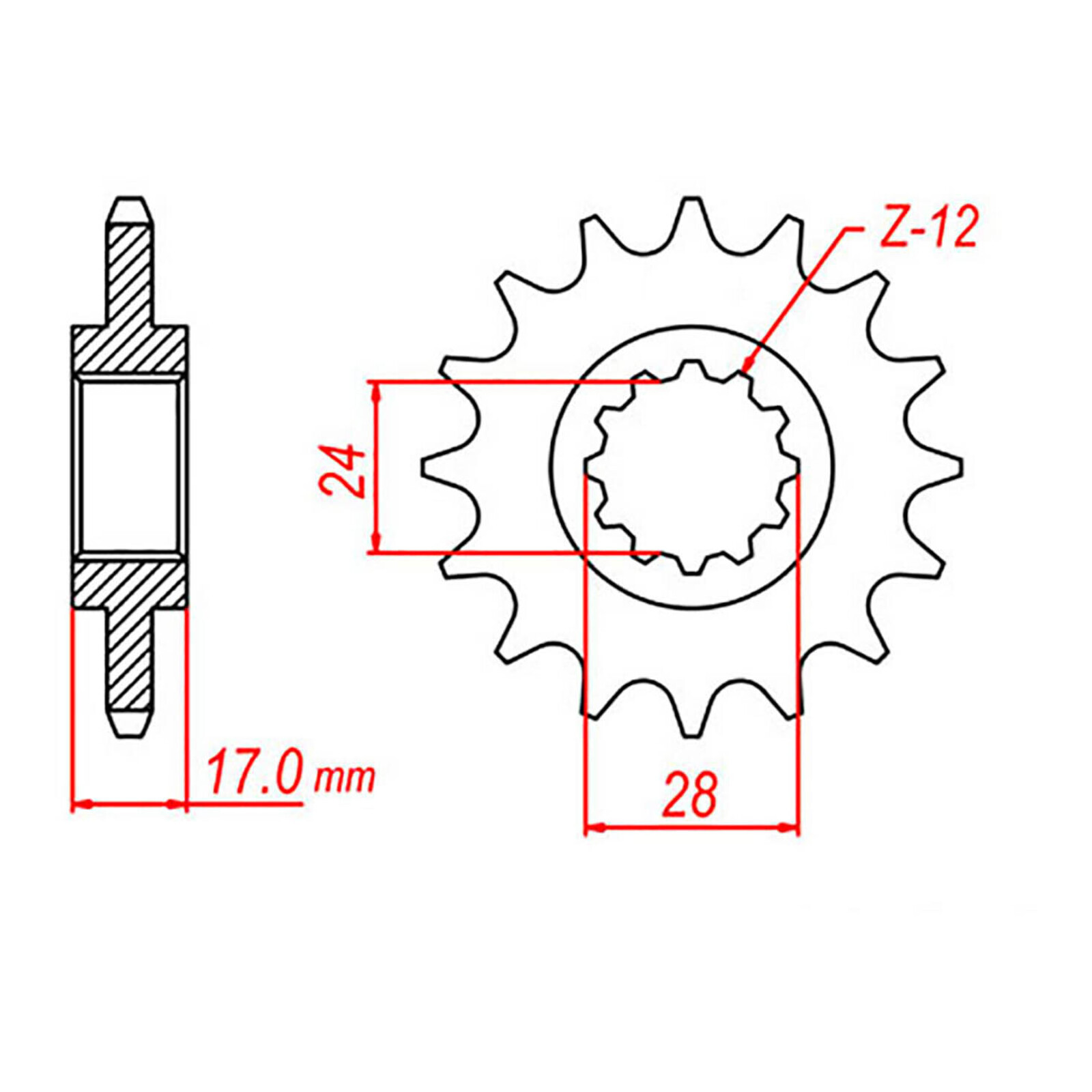 MTX 1371 Steel Front Sprocket #525 (15T) (10-MV9-15)