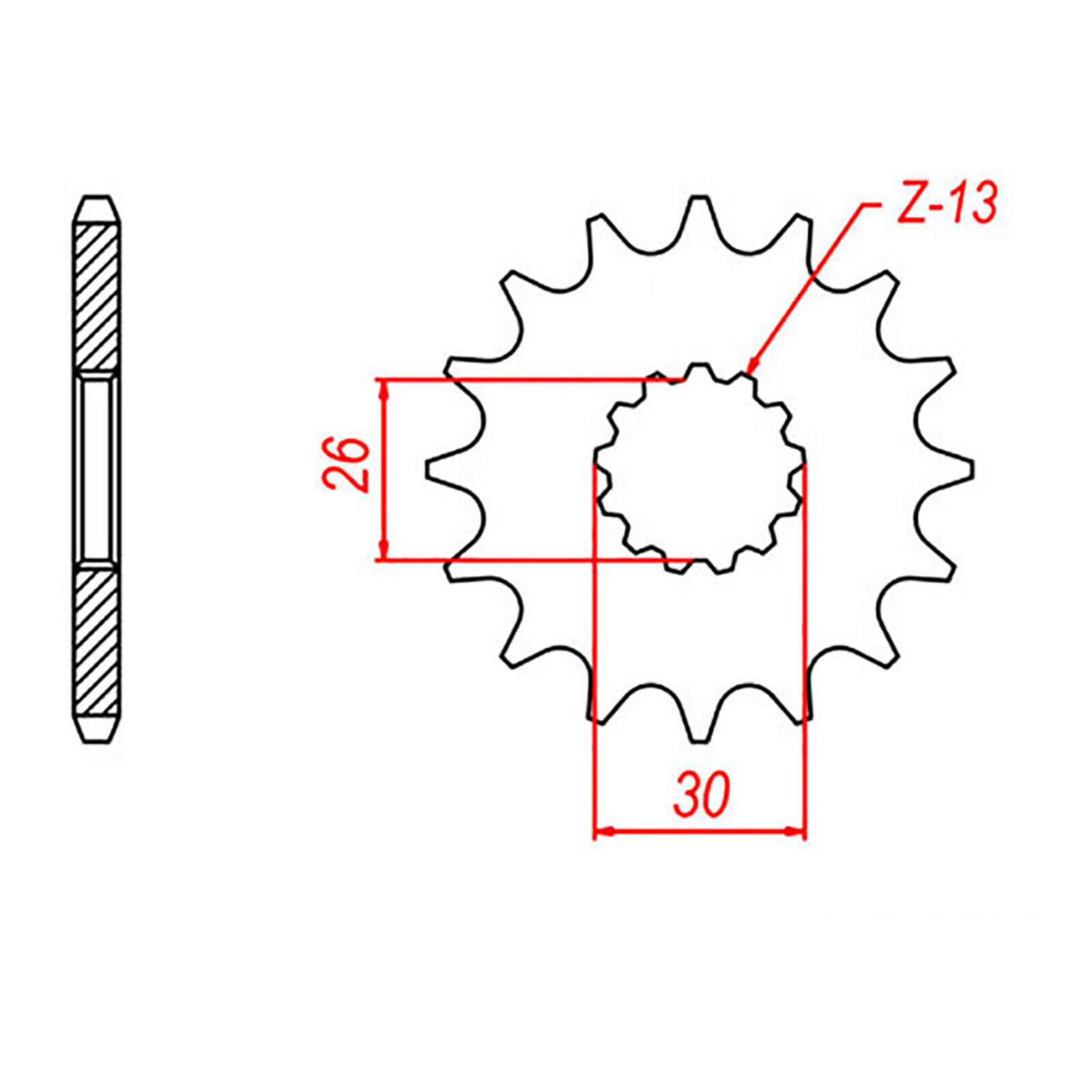 MTX 1180 Steel Front Sprocket #530 (17T) (10-TR1-17)