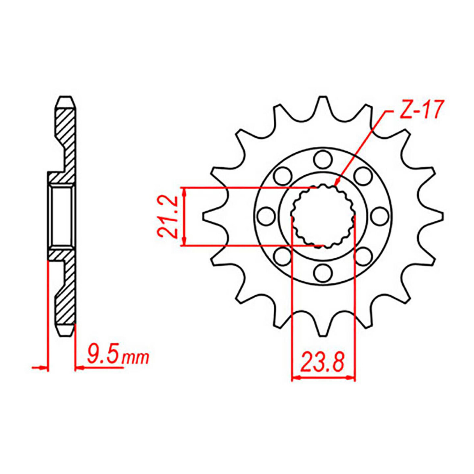 MTX 1441 Steel Front Sprocket #520 (13T) (10-441-13)