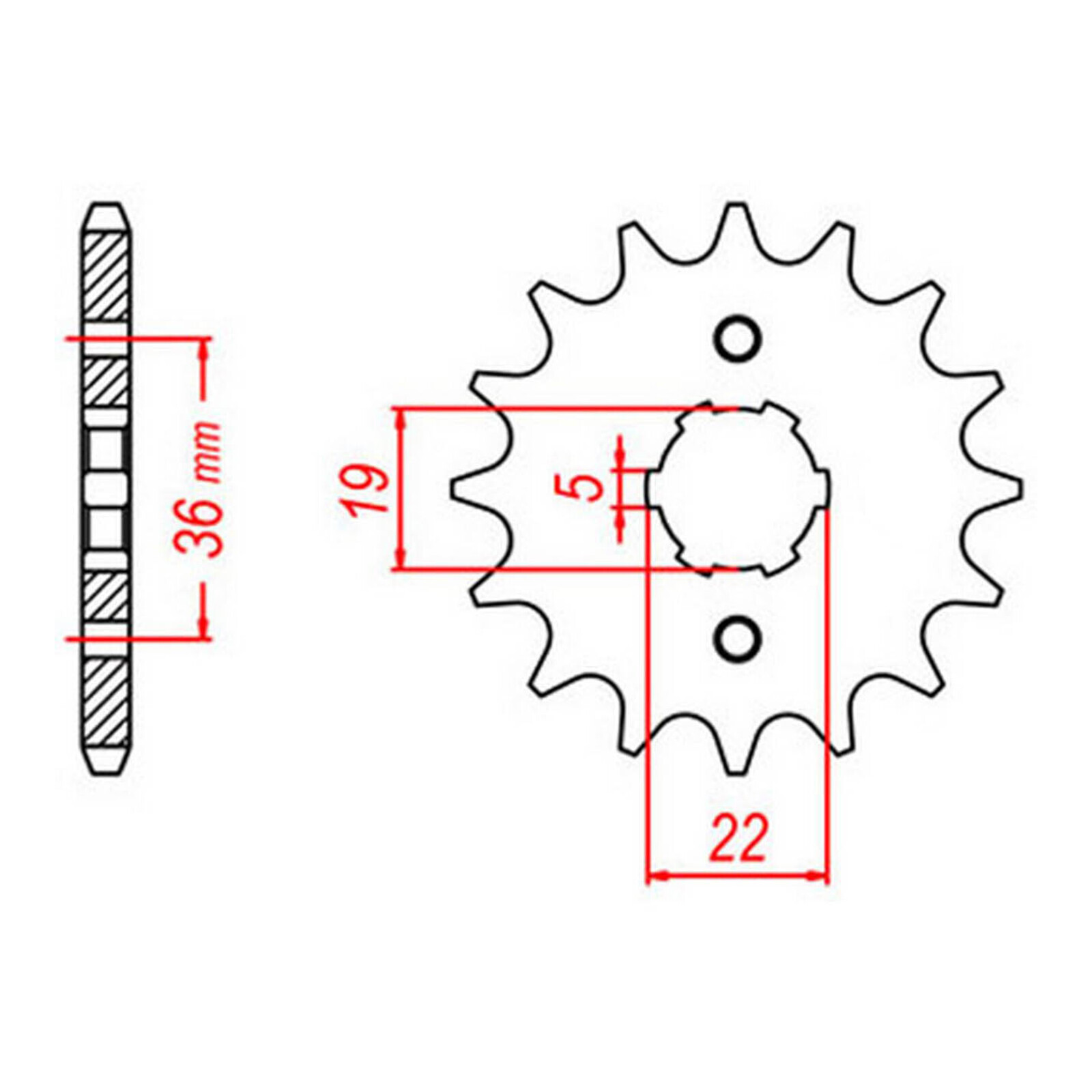 MTX 1352 Steel Front Sprocket #520 (13T) (10-TRX-13)