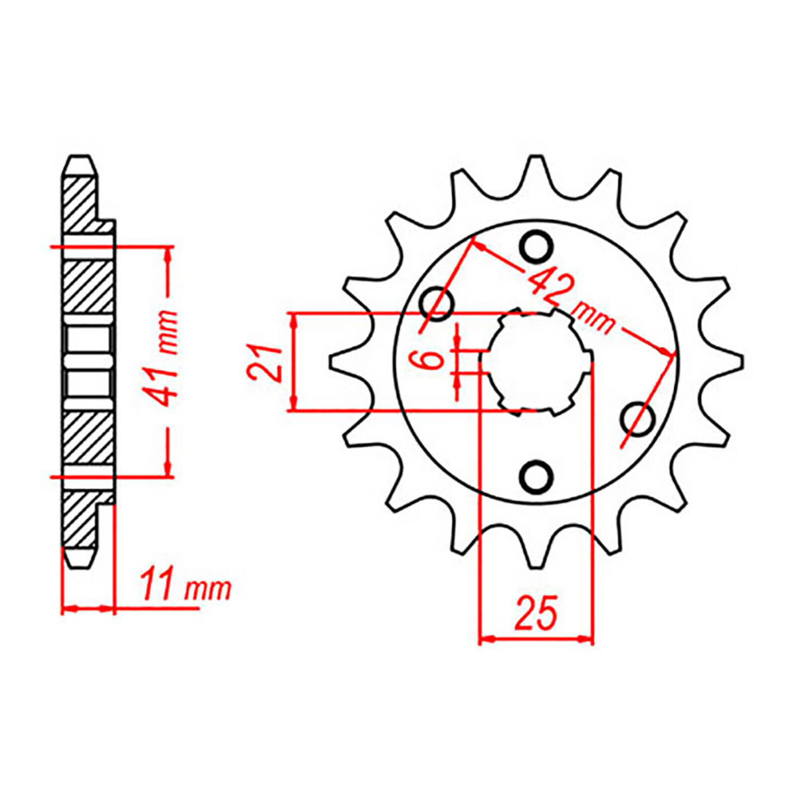 MTX 283 Steel Front Sprocket #520 (14T) (10-KE8-14)