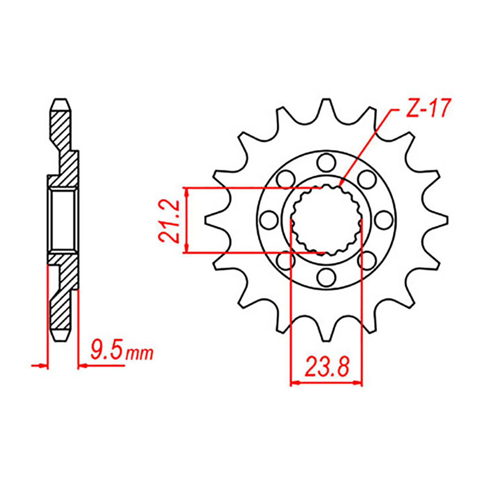 MTX 284 Steel Front Sprocket #520 (12T) (10-ML4-12)