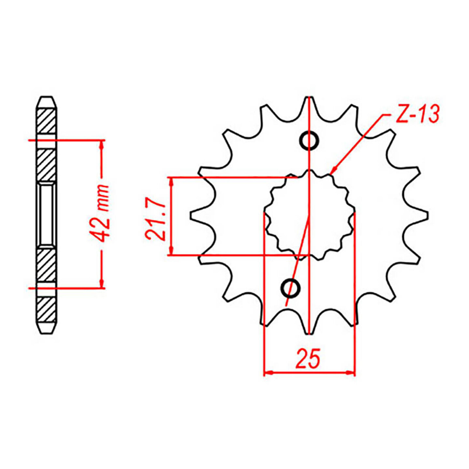 MTX 436/565 Steel Front Sprocket #520 (17T) (10-167-17)