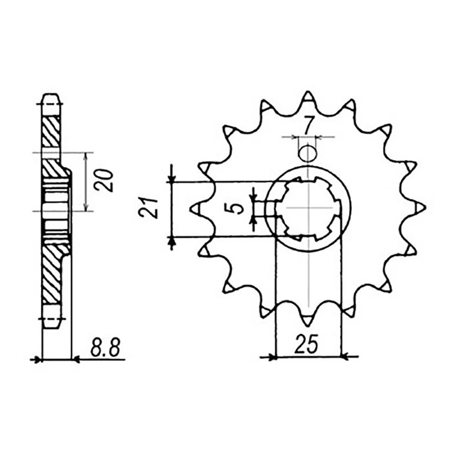 MTX 507 Steel Front Sprocket #520 (13T) (10-HQ3-13)