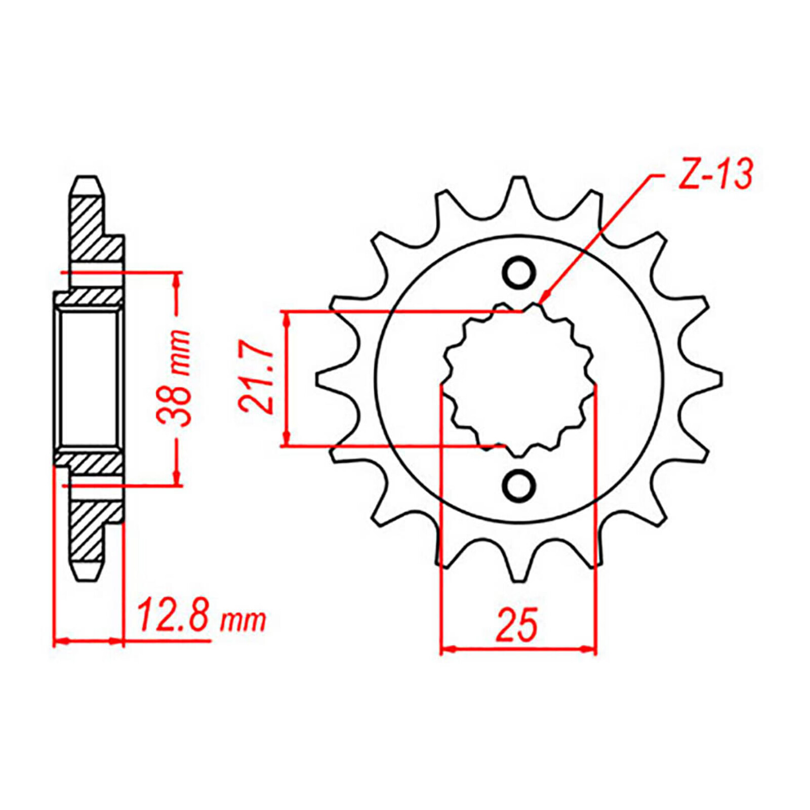 MTX 511 Steel Front Sprocket #520 (14T) (10-163-14)