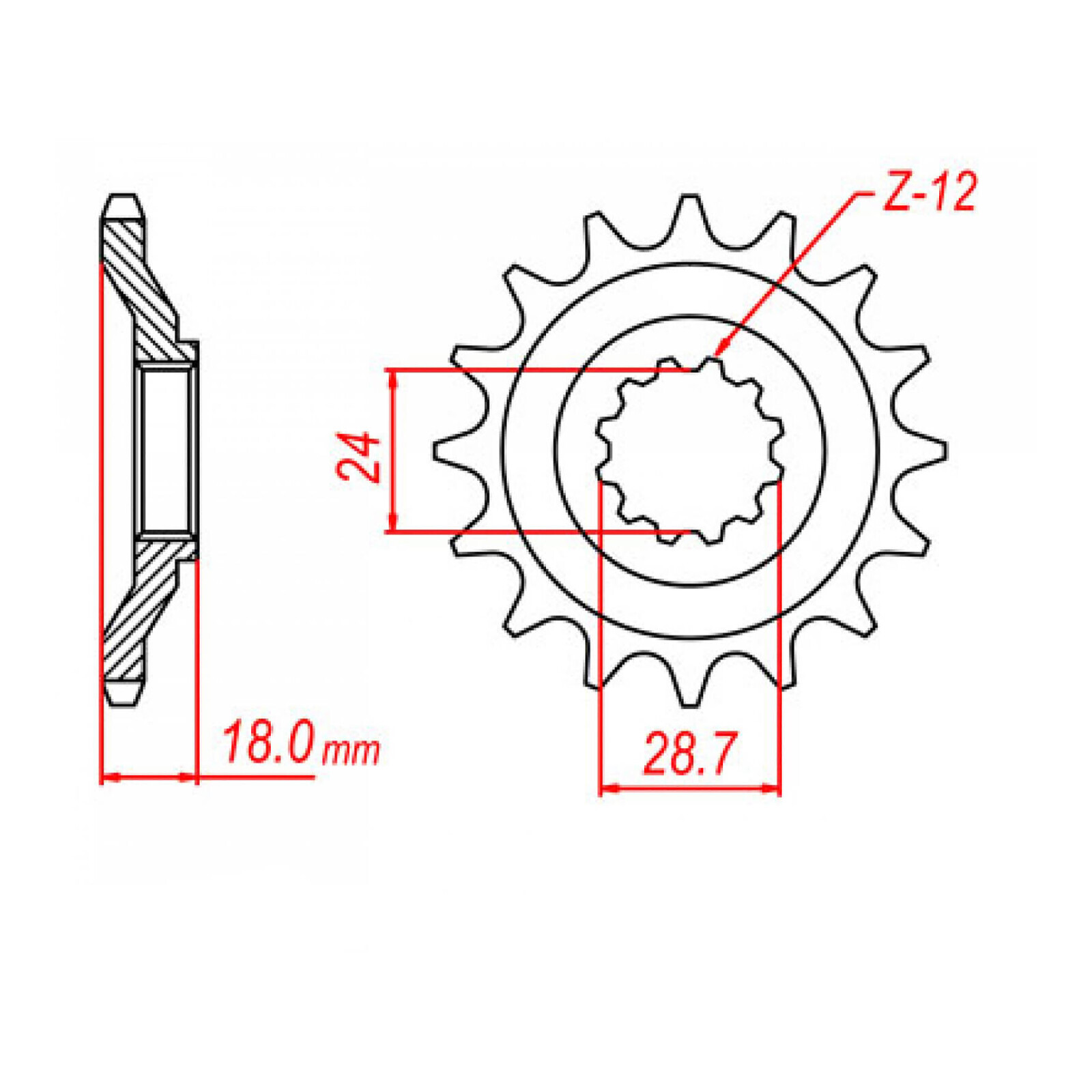 MTX 523 Steel Front Sprocket #630 (15T) (10-083-15)